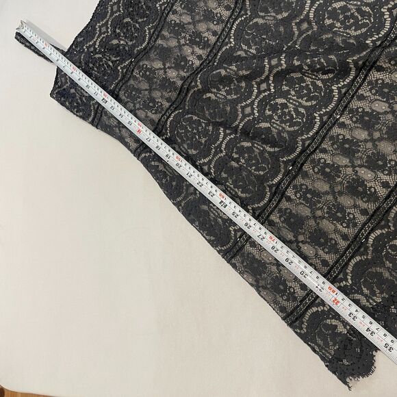 ~ Black sz 6 Cocktail Dress LBD Lace Sequin Sparkle Semi-Formal Rimini by Shaw - Picture 8 of 15